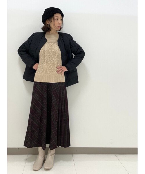 SHOO・LA・RUE(シューラルー)の「◆軽くて、暖かくて、美しくて、洗濯機で洗える プレミアムライトダウン【S-3L】(ダウンジャケット/コート・レディース・ブラック/オリーブ/ライトベージュ・01/02/03/04/05)」の10枚目の写真