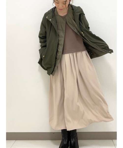 SHOO・LA・RUE(シューラルー)の「◆軽くて、暖かくて、美しくて、洗濯機で洗える プレミアムライトダウン【S-3L】(ダウンジャケット/コート・レディース・ブラック/オリーブ/ライトベージュ・01/02/03/04/05)」の18枚目の写真