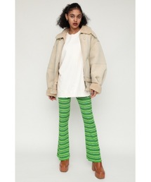 SLY | RANDOM BORDER KNIT PT/ランダムボーダーニットパンツ(スラックス)