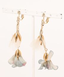 Three Four Time | カラー×シフォンフラワーイヤリング(イヤリング)