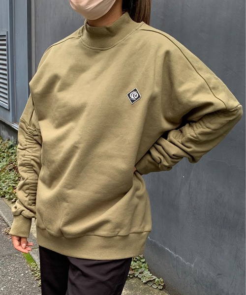PIPING HOT FUTURE（パイピングホットフューチャー）の「LS OVERSIZE RUCHED SLEEVE SWEATSHIRT（スウェット・レディース・オリーブ・XS/L/S/M）」の7枚目の写真