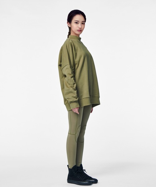 PIPING HOT FUTURE（パイピングホットフューチャー）の「LS OVERSIZE RUCHED SLEEVE SWEATSHIRT（スウェット・レディース・オリーブ・XS/L/S/M）」の8枚目の写真