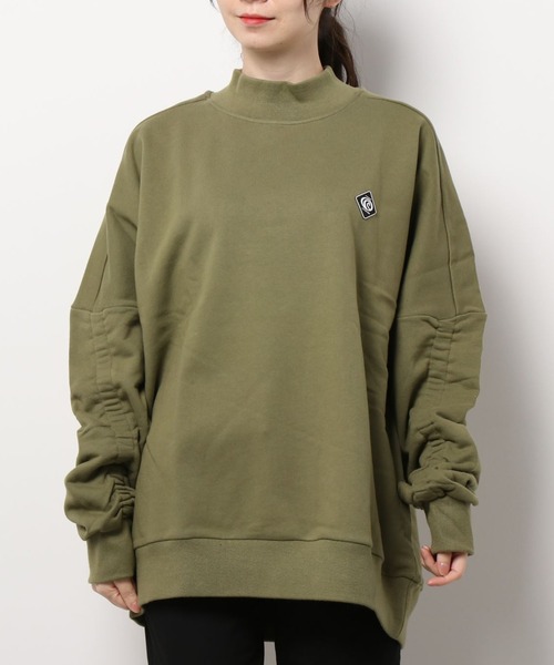PIPING HOT FUTURE（パイピングホットフューチャー）の「LS OVERSIZE RUCHED SLEEVE SWEATSHIRT（スウェット・レディース・オリーブ・XS/L/S/M）」の10枚目の写真