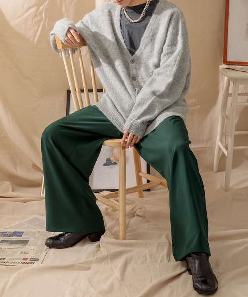 Adoon plain（アドーンプレーン）の「【Adoon plain】モヘアライクカーディガン（カーディガン/ボレロ・メンズ・ライトグレー/ブルー/グリーン/ライトベージュ・MEDIUM/LARGE）」の8枚目の写真