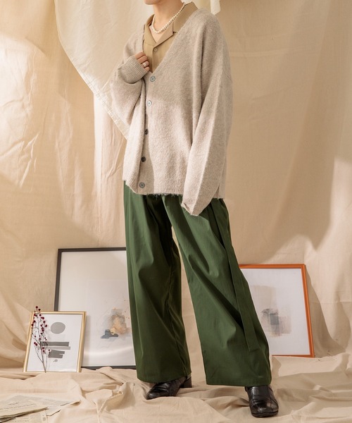 Adoon plain（アドーンプレーン）の「【Adoon plain】モヘアライクカーディガン（カーディガン/ボレロ・メンズ・ライトグレー/ブルー/グリーン/ライトベージュ・MEDIUM/LARGE）」の16枚目の写真