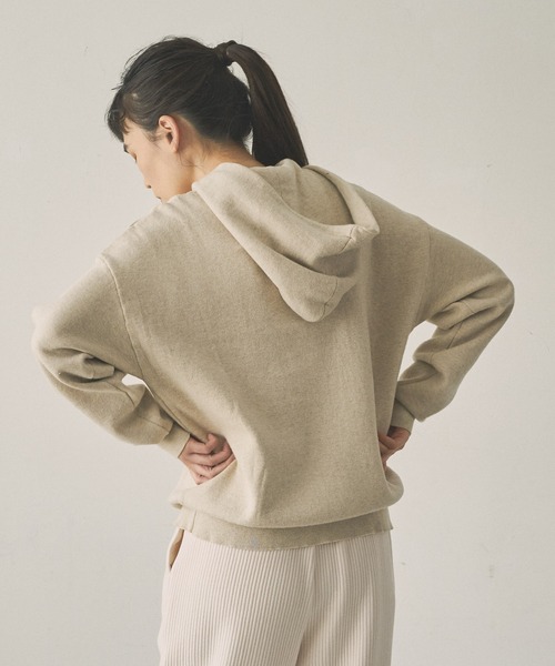 audrey and john wad(オードリーアンドジョンワッド)の「【Audrey and John Wad】カシミヤ混ニットパーカー -ウォッシャブル-(パーカー・レディース・ブラック/レッド/サックスブルー/ライトベージュ/グレイッシュベージュ・FREE)」の22枚目の写真