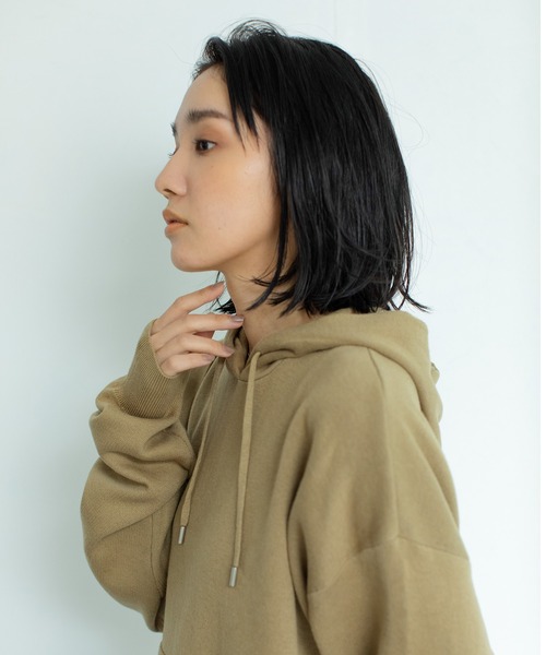 audrey and john wad(オードリーアンドジョンワッド)の「【Audrey and John Wad】カシミヤ混ニットパーカー -ウォッシャブル-(パーカー・レディース・ブラック/レッド/サックスブルー/ライトベージュ/グレイッシュベージュ・FREE)」の9枚目の写真