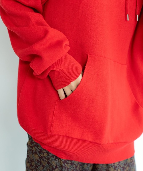 audrey and john wad(オードリーアンドジョンワッド)の「【Audrey and John Wad】カシミヤ混ニットパーカー -ウォッシャブル-(パーカー・レディース・ブラック/レッド/サックスブルー/ライトベージュ/グレイッシュベージュ・FREE)」の15枚目の写真