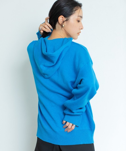 audrey and john wad(オードリーアンドジョンワッド)の「【Audrey and John Wad】カシミヤ混ニットパーカー -ウォッシャブル-(パーカー・レディース・ブラック/レッド/サックスブルー/ライトベージュ/グレイッシュベージュ・FREE)」の11枚目の写真