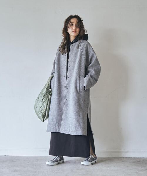 coen（コーエン）の「【復刻】着丈が選べる。CVC裏起毛フーディーパーカーマキシワンピース（WEB限定カラー）（ワンピース・レディース・ブラック/オフホワイト/オリーブ/その他1/コバルトブルー・SMALL/MEDIUM/LARGE）」の17枚目の写真