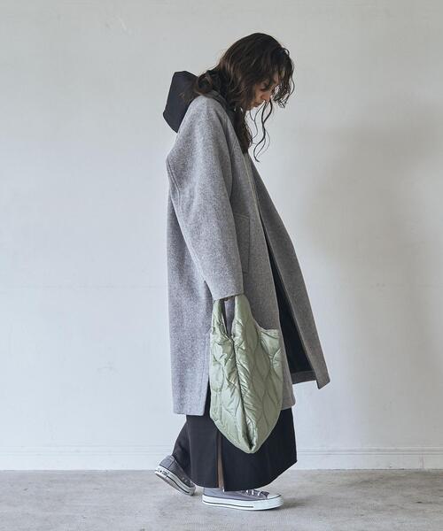 coen（コーエン）の「【復刻】着丈が選べる。CVC裏起毛フーディーパーカーマキシワンピース（WEB限定カラー）（ワンピース・レディース・ブラック/オフホワイト/オリーブ/その他1/コバルトブルー・SMALL/MEDIUM/LARGE）」の18枚目の写真