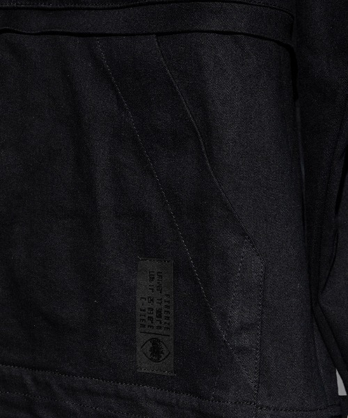 C DIEM（カルペディエム）の「mj8221-DENIM STAND PULL ブルゾン（デニムジャケット・メンズ・ブラック/インディゴブルー・S/M/L）」の15枚目の写真