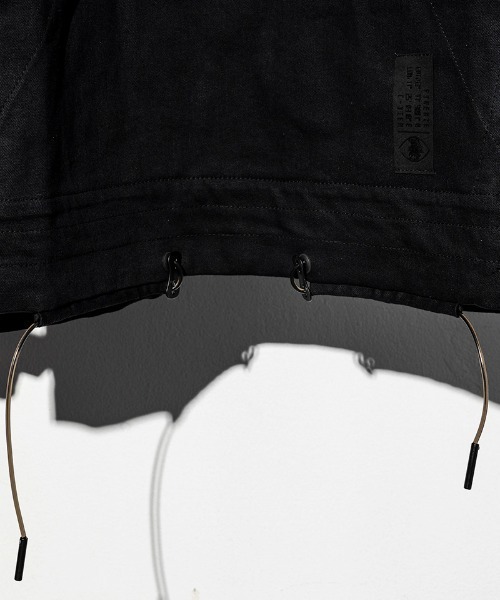 C DIEM（カルペディエム）の「mj8221-DENIM STAND PULL ブルゾン（デニムジャケット・メンズ・ブラック/インディゴブルー・S/M/L）」の5枚目の写真