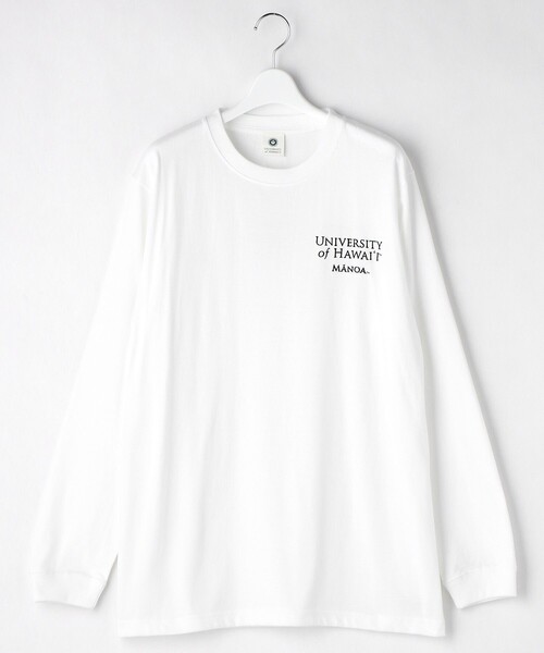 FREAK'S STORE（フリークスストア）の「HAWAII LONG SLEEVE TEE/ハワイロングスリーブTシャツ(プリントロンＴ)（Tシャツ/カットソー・レディース・ホワイト/オリーブ/グリーン/ブルーグリーン/オフホワイト/ナチュラル・ﾌﾘ-）」の4枚目の写真
