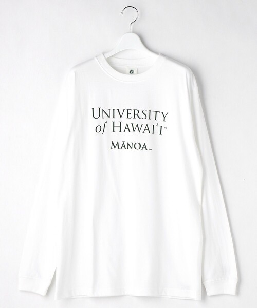 FREAK'S STORE（フリークスストア）の「HAWAII LONG SLEEVE TEE/ハワイロングスリーブTシャツ(プリントロンＴ)（Tシャツ/カットソー・レディース・ホワイト/オリーブ/グリーン/ブルーグリーン/オフホワイト/ナチュラル・ﾌﾘ-）」の2枚目の写真