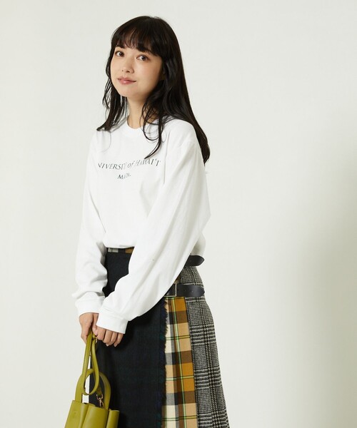 FREAK'S STORE（フリークスストア）の「HAWAII LONG SLEEVE TEE/ハワイロングスリーブTシャツ(プリントロンＴ)（Tシャツ/カットソー・レディース・ホワイト/オリーブ/グリーン/ブルーグリーン/オフホワイト/ナチュラル・ﾌﾘ-）」の3枚目の写真