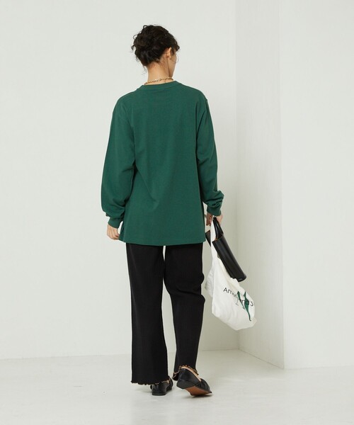 FREAK'S STORE（フリークスストア）の「HAWAII LONG SLEEVE TEE/ハワイロングスリーブTシャツ(プリントロンＴ)（Tシャツ/カットソー・レディース・ホワイト/オリーブ/グリーン/ブルーグリーン/オフホワイト/ナチュラル・ﾌﾘ-）」の20枚目の写真