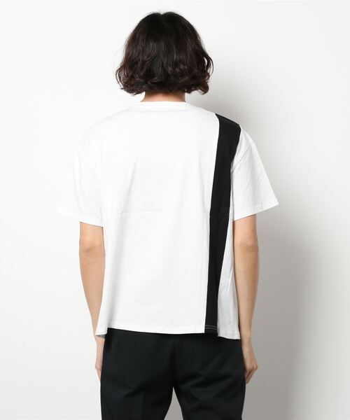 UP START（アップスタート）の「モノトーン切替Tee（Tシャツ/カットソー・メンズ・ホワイト/ブラック・LARGE）」の3枚目の写真