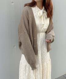 【ファッションインフルエンサーPOYO×titty&Co.PETIT 】ラメニットゆるカーデ