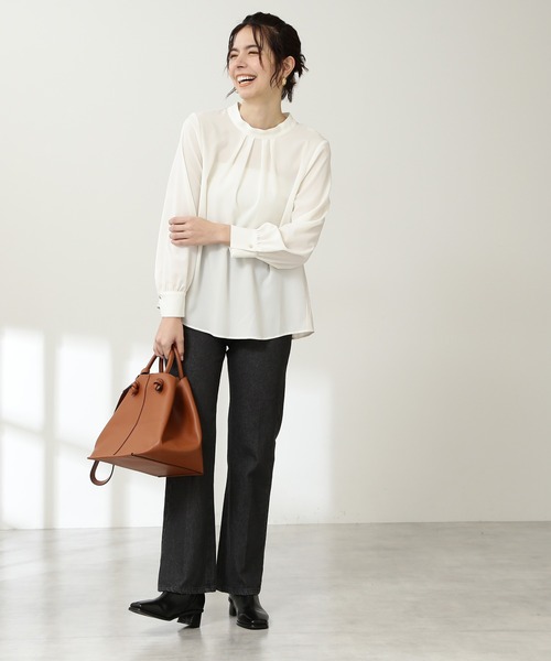 N.(N. Natural Beauty Basic)(エヌエヌナチュラルビューティーベーシック)の「◆2WAYワイドトートバッグ(トートバッグ・レディース・ブラウン/ナチュラル/ライトグリーン・フリ-)」の8枚目の写真