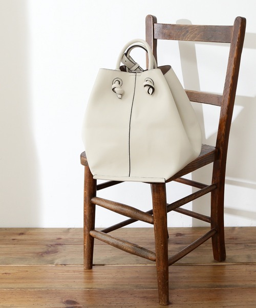 N.(N. Natural Beauty Basic)(エヌエヌナチュラルビューティーベーシック)の「◆2WAYワイドトートバッグ(トートバッグ・レディース・ブラウン/ナチュラル/ライトグリーン・フリ-)」の13枚目の写真