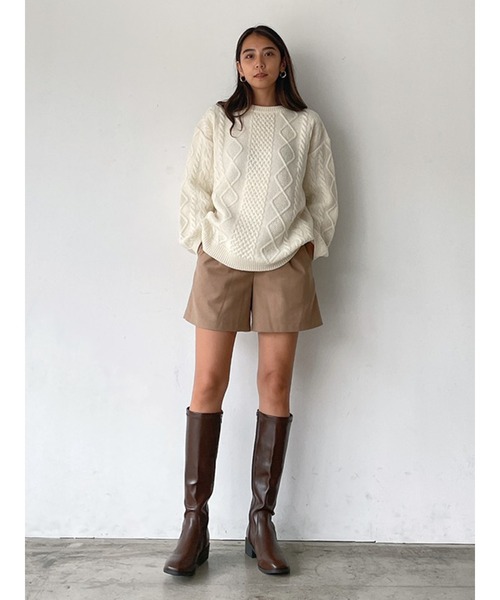 Vicente(ヴィセンテ)の「HONEY collaboration knit(ニット/セーター・レディース・グレー/オフホワイト・FREE)」の15枚目の写真