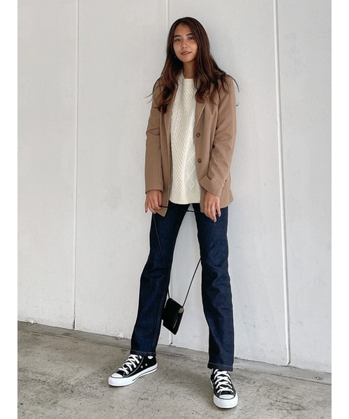 Vicente(ヴィセンテ)の「HONEY collaboration knit(ニット/セーター・レディース・グレー/オフホワイト・FREE)」の14枚目の写真