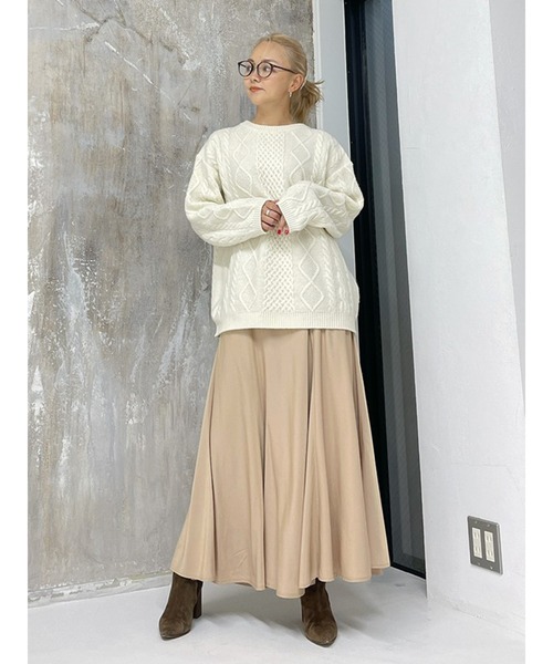 Vicente(ヴィセンテ)の「HONEY collaboration knit(ニット/セーター・レディース・グレー/オフホワイト・FREE)」の21枚目の写真