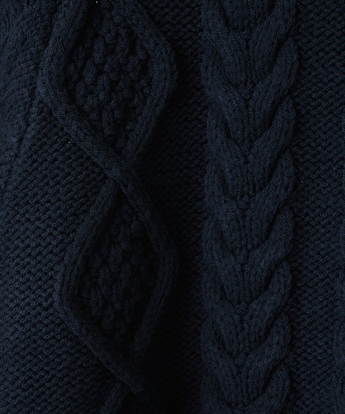 Lui's（ルイス）の「ケーブル編みドルマンニット（ニット/セーター・メンズ・アイボリー/ブルー/ブラック・FREE）」の8枚目の写真