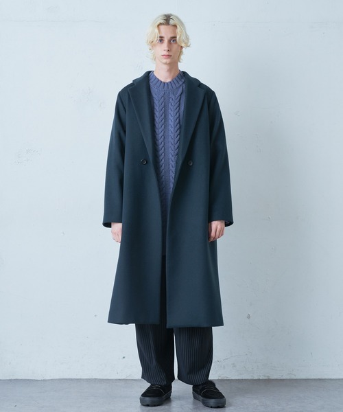 Lui's（ルイス）の「ケーブル編みドルマンニット（ニット/セーター・メンズ・アイボリー/ブルー/ブラック・FREE）」の13枚目の写真