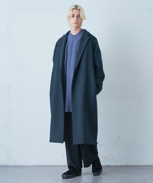 Lui's（ルイス）の「ケーブル編みドルマンニット（ニット/セーター・メンズ・アイボリー/ブルー/ブラック・FREE）」の6枚目の写真