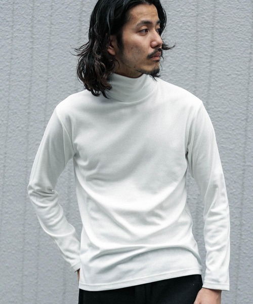 URBAN RESEARCH Sonny Label（アーバンリサーチサニーレーベル）の「『UR TECH』フライス編タートルプルオーバー（Tシャツ/カットソー・メンズ・ブラック/ブラウン/オフホワイト・MEDIUM/LARGE）」の2枚目の写真