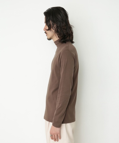 URBAN RESEARCH Sonny Label（アーバンリサーチサニーレーベル）の「『UR TECH』フライス編タートルプルオーバー（Tシャツ/カットソー・メンズ・ブラック/ブラウン/オフホワイト・MEDIUM/LARGE）」の9枚目の写真