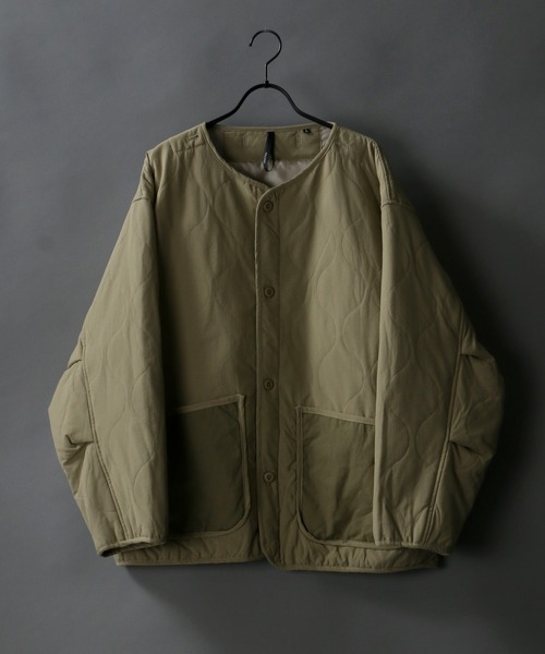 SITRY（シトリー）の「Ripstop quilting jacket/リップストップ キルトジャケット（ミリタリージャケット・メンズ・ブラック/オリーブ/カーキ・M/L/XL）」の3枚目の写真
