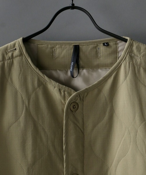 SITRY（シトリー）の「Ripstop quilting jacket/リップストップ キルトジャケット（ミリタリージャケット・メンズ・ブラック/オリーブ/カーキ・M/L/XL）」の15枚目の写真