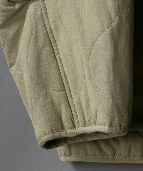 SITRY（シトリー）の「Ripstop quilting jacket/リップストップ キルトジャケット（ミリタリージャケット・メンズ・ブラック/オリーブ/カーキ・M/L/XL）」の5枚目の写真