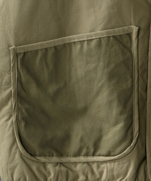 SITRY（シトリー）の「Ripstop quilting jacket/リップストップ キルトジャケット（ミリタリージャケット・メンズ・ブラック/オリーブ/カーキ・M/L/XL）」の13枚目の写真
