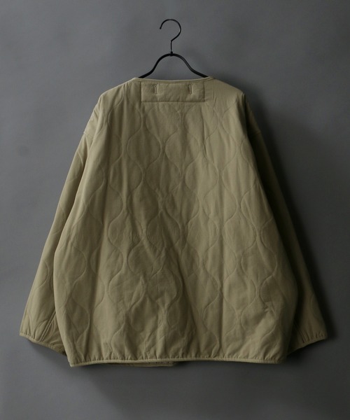 SITRY（シトリー）の「Ripstop quilting jacket/リップストップ キルトジャケット（ミリタリージャケット・メンズ・ブラック/オリーブ/カーキ・M/L/XL）」の7枚目の写真