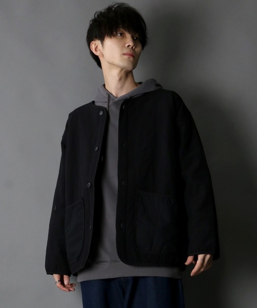 SITRY（シトリー）の「Ripstop quilting jacket/リップストップ キルトジャケット（ミリタリージャケット・メンズ・ブラック/オリーブ/カーキ・M/L/XL）」の18枚目の写真