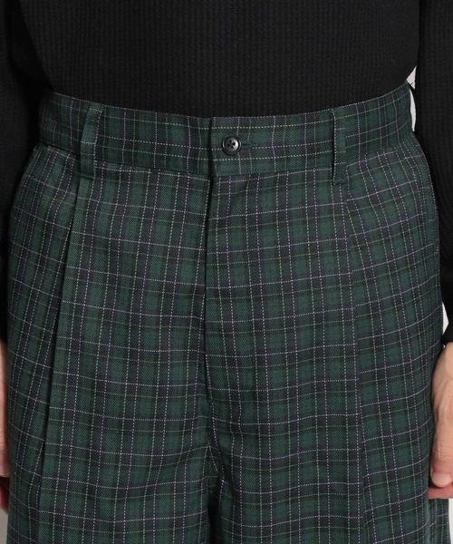 niko and...（ニコアンド）の「テーパードチェックパンツ（スラックス・メンズ・ブラウン/グレー/グリーン・MEDIUM/LARGE）」の17枚目の写真