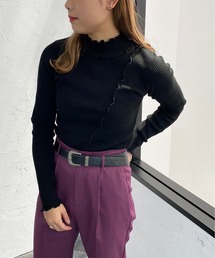 切り替えメローリブハイネックニット【ZOZOTOWN限定アイテム】