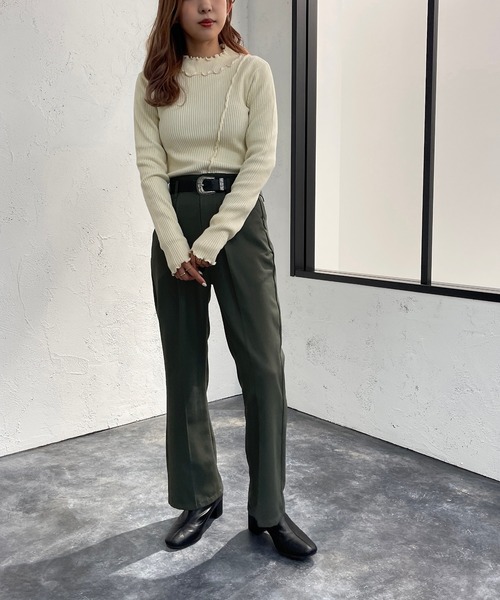 apres jour mignon(アプレジュールミニョン)の「切り替えメローリブハイネックニット【ZOZOTOWN限定アイテム】(ニット/セーター・レディース・アイボリー/ブルー/ブラック・フリー/X-LARGE)」の8枚目の写真