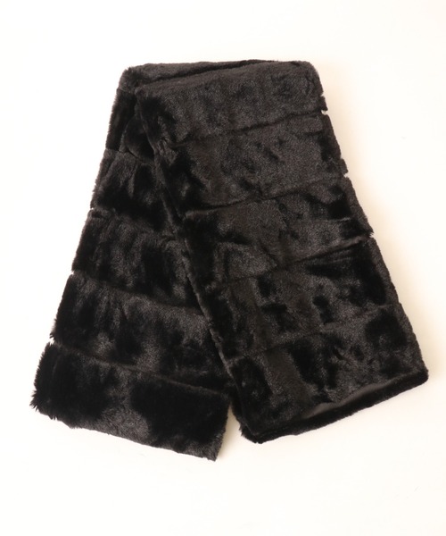 FUNALIVE（ファンアライブ）の「【je crois soi】ふわふわエコファー段々編ロングスヌード（ネックウォーマー/スヌード・レディース・オフホワイト/ワイン/モカ/ピンク/ブラック/ネイビー/チャコールグレー/グレー・FREE）」の12枚目の写真