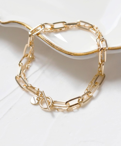 ANEMONE（アネモネ）の「ダブルチェーンマンテルブレスレット（ブレスレット・レディース・ゴールド/シルバー・FREE）」の2枚目の写真