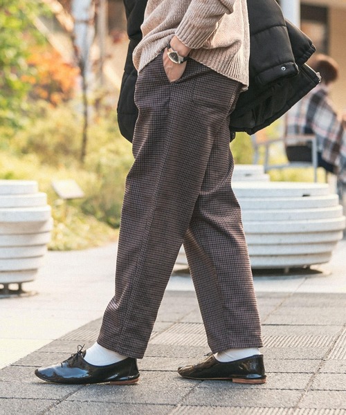 ITEMS URBANRESEARCH(アイテムズ アーバンリサーチ)の「起毛チェック TRスラックス(その他パンツ・メンズ・ブラウン/オフホワイト/ブラック・MEDIUM/LARGE)」の3枚目の写真