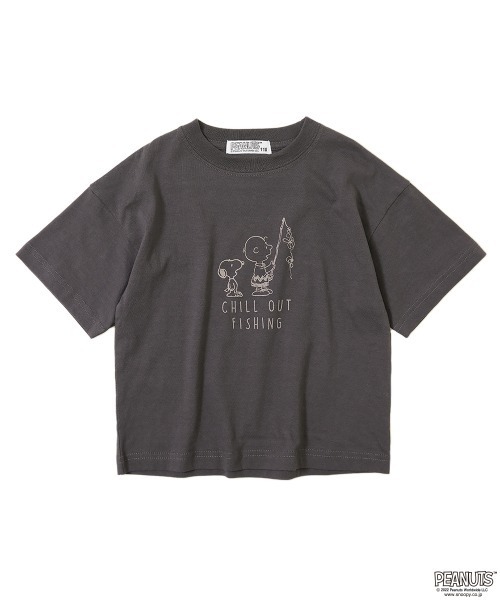 PEANUTS(ピーナッツ)の「【PEANUTS】BIG スヌーピー柄Tシャツ(Tシャツ/カットソー・キッズ・スミクロ/ライトグレー/ブルー系その他・140cm/150cm/120cm/100cm/130cm/160cm/110cm)」の9枚目の写真