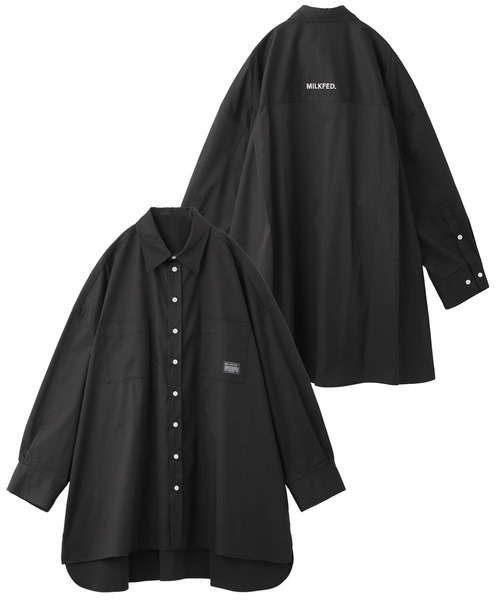 MILKFED.(ミルクフェド)の「EMBROIDERED STENCIL LOGO SHIRT(シャツ/ブラウス・レディース・ライトブルー/ブラック/イエロー/ホワイト・ONE SIZE)」の15枚目の写真