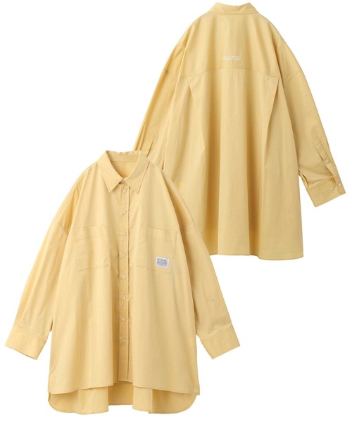 MILKFED.(ミルクフェド)の「EMBROIDERED STENCIL LOGO SHIRT(シャツ/ブラウス・レディース・ライトブルー/ブラック/イエロー/ホワイト・ONE SIZE)」の5枚目の写真