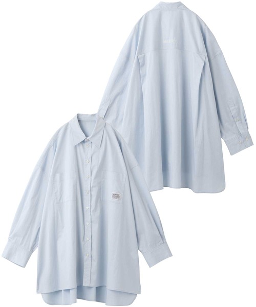 MILKFED.(ミルクフェド)の「EMBROIDERED STENCIL LOGO SHIRT(シャツ/ブラウス・レディース・ライトブルー/ブラック/イエロー/ホワイト・ONE SIZE)」の12枚目の写真