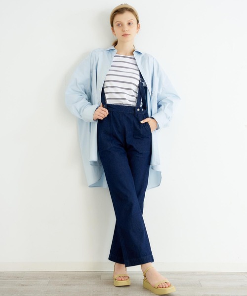 MILKFED.(ミルクフェド)の「EMBROIDERED STENCIL LOGO SHIRT(シャツ/ブラウス・レディース・ライトブルー/ブラック/イエロー/ホワイト・ONE SIZE)」の11枚目の写真